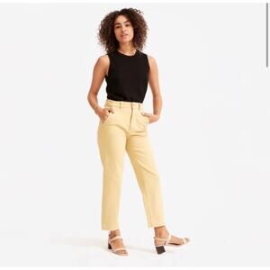 Everlane Yellow/Khaki Cropped Straight Pants size 20
